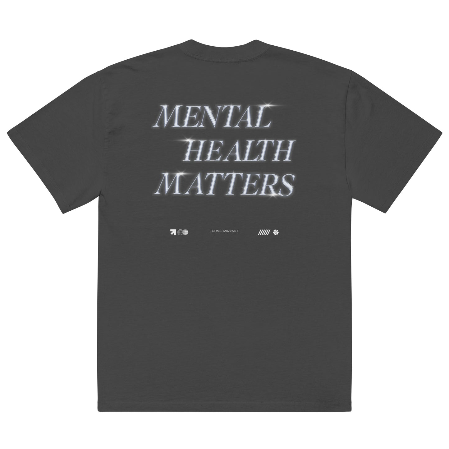 ForMe;Mental Health Matters Chrome Oversized faded t-shirt