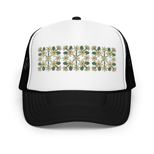 ForMe;Tiare Square Embroidered trucker hat