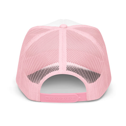 ForMe Chrome Pink Foam Trucker Hat (3D EMB Print)