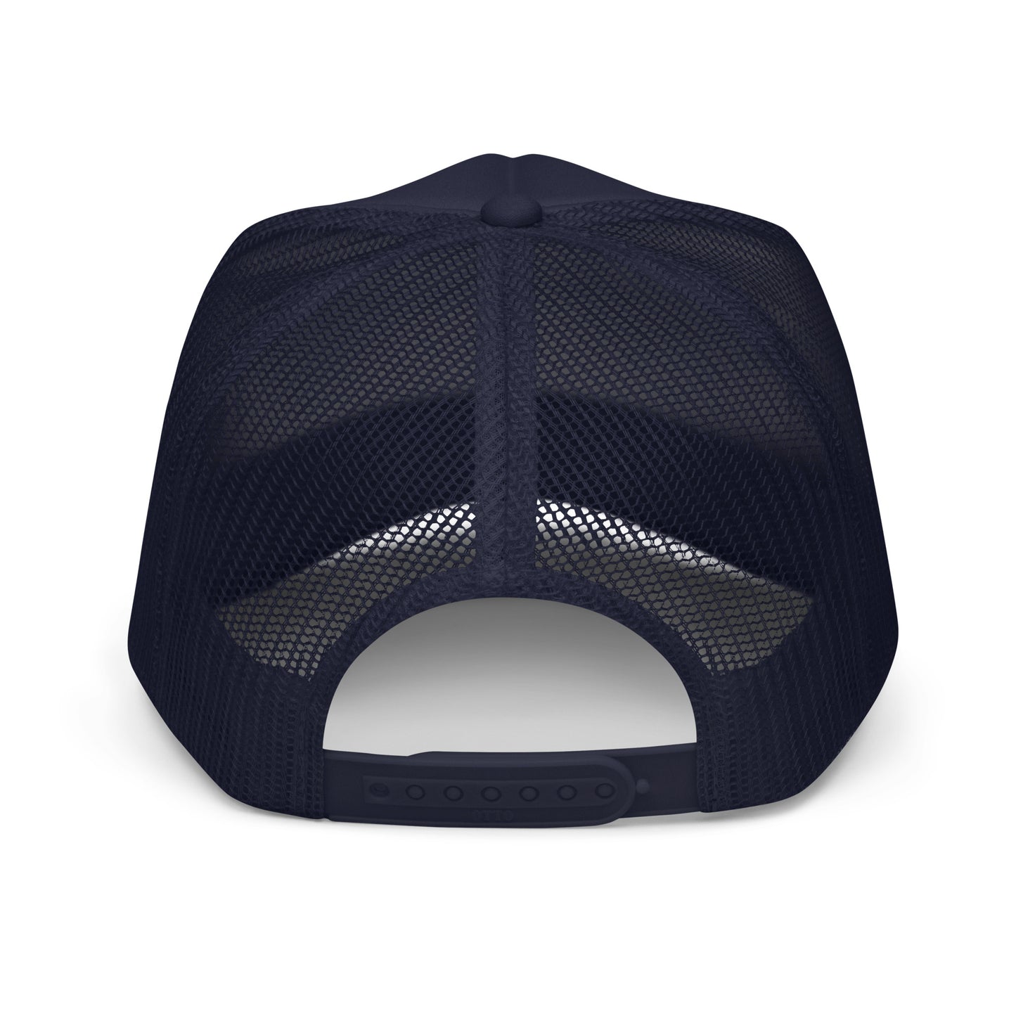 ForMe Chrome Navy & Blue Foam Trucker Hat (3D EMB Print)